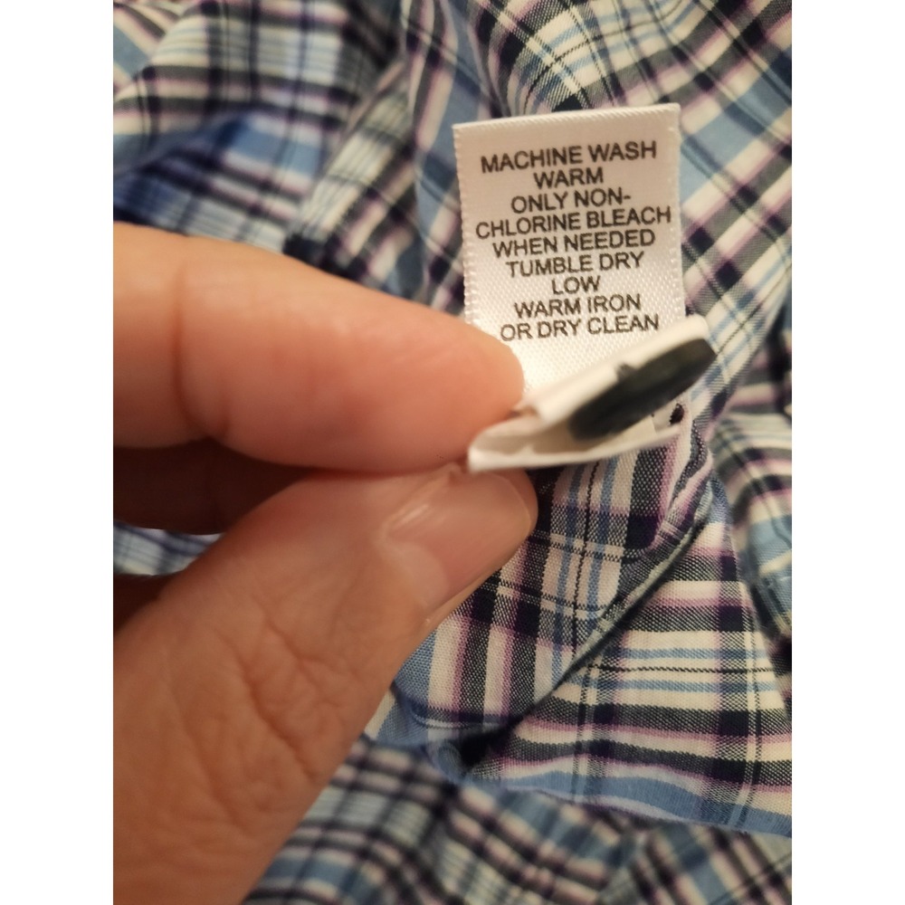 Banana Republic Mens Pearl Button Down Shirt Size Large Plaid Western - Picture 7 of 8